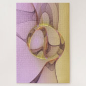 Puzzle Motions Abstraites Art moderne rose or fractal (Vertical)