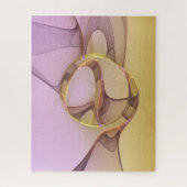 Puzzle Motions Abstraites Art moderne rose or fractal (Vertical)