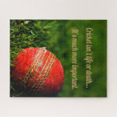Puzzle Motivation amusante de la balle rouge de cricket (Horizontal)