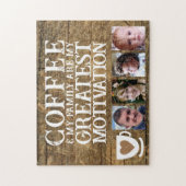 Puzzle Motivation du café 4 photo brun blanc (Vertical)