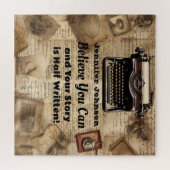 Puzzle Motivation Vintage de machine à écrire (Horizontal)