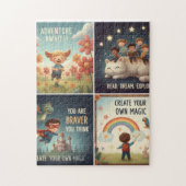 Puzzle Motivational Quotes for Children's Rooms & Classro (Vertical)