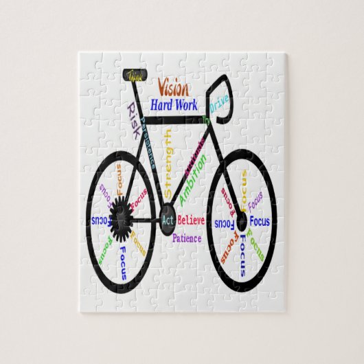 Puzzle Motivationnel ou Inspiration des mots vélos (Vertical)