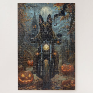 Puzzle Moto berger belge Halloween effroi