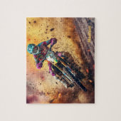 Puzzle Motocross de nom personnalisé (Vertical)