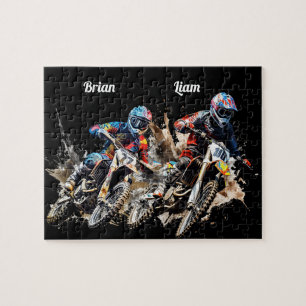 Puzzle Motocross nom personnalisé