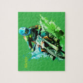 Puzzle Motocross nom personnalisé (Vertical)