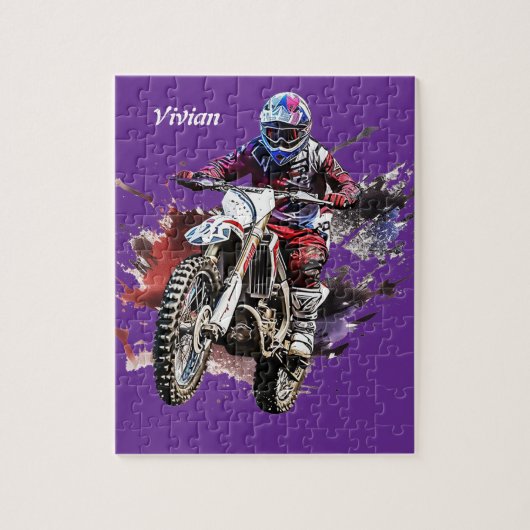 Puzzle Motocross personnalisé (Vertical)
