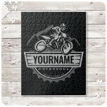Puzzle Motocross personnalisée Rider Dirt Bike Hill Racin<br><div class="desc">Cadeaux motocross Moto Racer Moto Racer - Personnaliser avec votre nom ou texte personnalisé!</div>