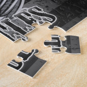 Puzzle Motocyclette crâne américaine personnalisée (Côté)