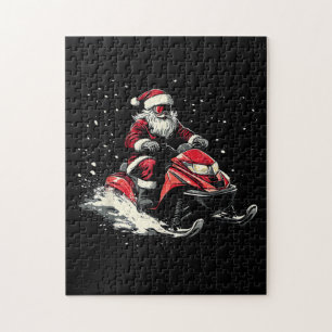 Puzzle Motoneige de Père Noël Motor Sled Noël drôle de Ch