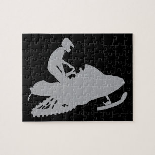 Puzzle Motoneige gris argent