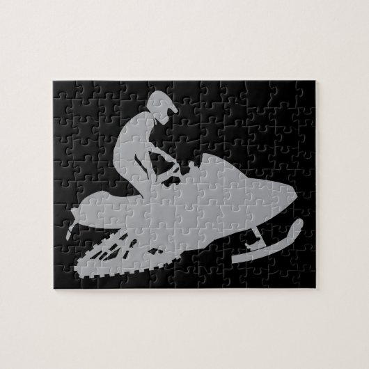 Puzzle Motoneige gris argent (Horizontal)