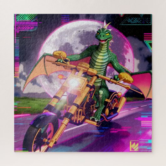 Puzzle Motorcycle Racing Dragon (Vertical)