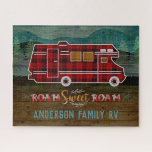 Puzzle Motorhome rv Camper Travel Van Rustic Personalized