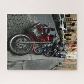 Puzzle Motos garées le long d'une rue à Rome, Italie (Horizontal)