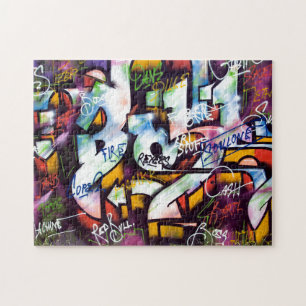 Puzzle Mots Graffiti colorés