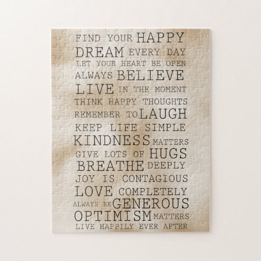 Puzzle Mots Inspirants Gold Luxe (Vertical)