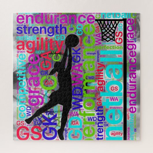 Puzzle Mots Inspirants Positions Du Lecteur De Netball (Vertical)