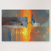 Puzzle Mouette sur un coucher de soleil (Horizontal)