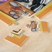 Puzzle Mouffettes dans la cuisine (Côté)