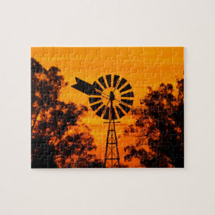 Puzzle Moulin à vent au coucher du soleil, Australie