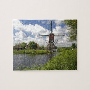 Puzzle Moulin à vent le long d'un canal à l'est de Leiden