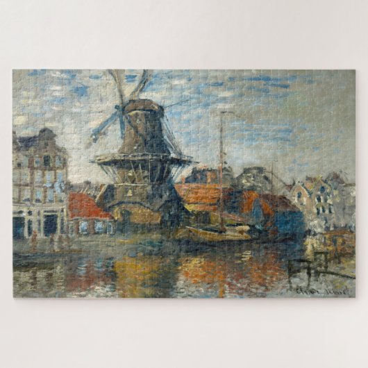 Puzzle Moulin de vent à Amsterdam Claude Monet (Horizontal)