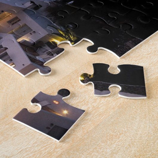 Puzzle Moulin Grèce Santorin Maisons d'été Mer Jigsaw (Côté)