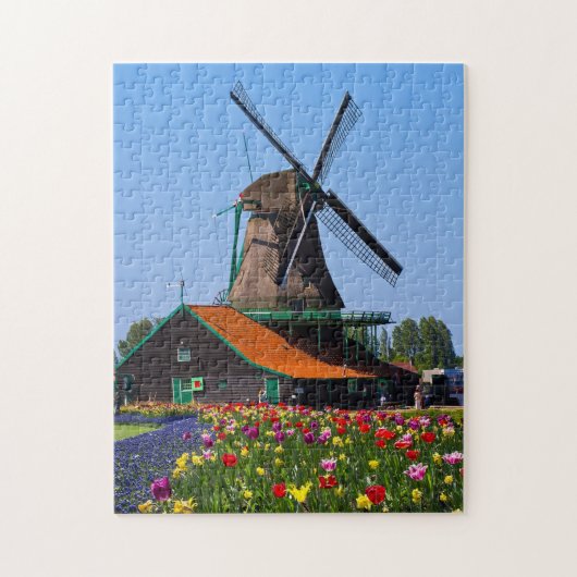 Puzzle Moulin Pays-Bas Tulip Garden Europe Jigsaw Pu (Vertical)