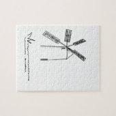 Puzzle moulin sur arrière - plan blanc (Horizontal)