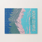 Puzzle Mount Olympus Grèce Travel Art Vintage (Horizontal)