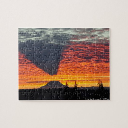 Puzzle Mount Rainier en zijn schaduw #7 Legpuzzel (Horizontaal)