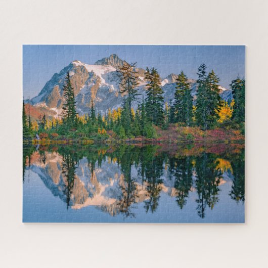 Puzzle Mount Shuksan mirrored in Reflection Lake (Horizontal)