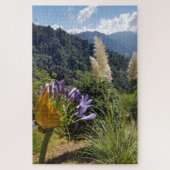 Puzzle Mountain Bloom at the Edge of Light (Vertical)