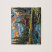 Puzzle Mountain Cabin Morning Calm (Vertical)