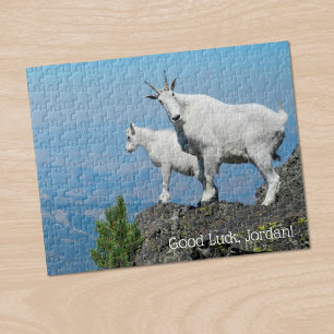 Puzzle Mountain Goats Photo Template Custom Name