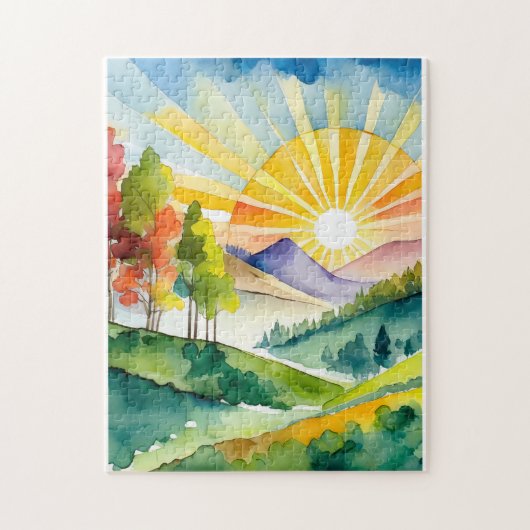 Puzzle : Mountain Majesty at Sunrise (Vertical)