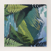 Puzzle Mountain, River, Ferns of New Zealand (Horizontal)