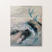 Puzzle Mountain Stream, Hokusai (Vertical)