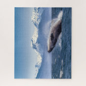 Puzzle Mountains | Breaching Whale Glacier Bay, Alaska (Vertical)