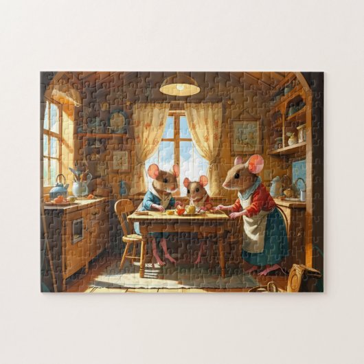 Puzzle Mouse Family (Horizontal)