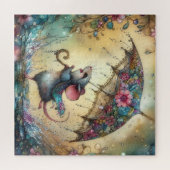 Puzzle Mouse mignonne Whimsical Spring Nature (Horizontal)