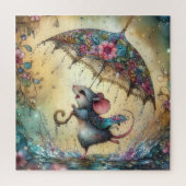 Puzzle Mouse mignonne Whimsical Spring Nature (Vertical)