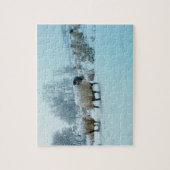 Puzzle Moutons dans la scène hivernale neige Jigsaw Puzzl (Vertical)