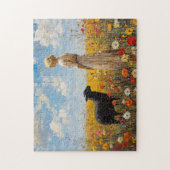Puzzle Moutons et bergers avec Fleurs sauvages (Vertical)