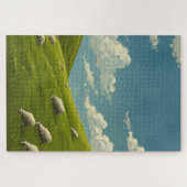 Puzzle Moutons sur Grassy Hill (Horizontal)