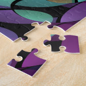 Puzzle Mouvements colorés Abstrait Trippy Fractal Art (Côté)