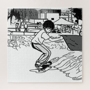 Puzzle Mouvements de skateboard - Jeune skateur