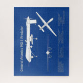 Puzzle MQ-1 Predator UAV- Plan d'avion ABD (Vertical)